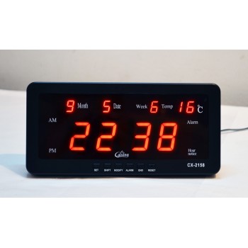 LED stoni digitalni sat CX – 2158 sa alarmom , kalendarom, datumom I termometrom